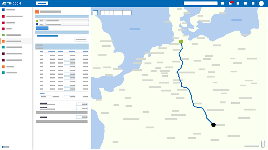 TIMOCOM Marketplace LKW-Route berechnen