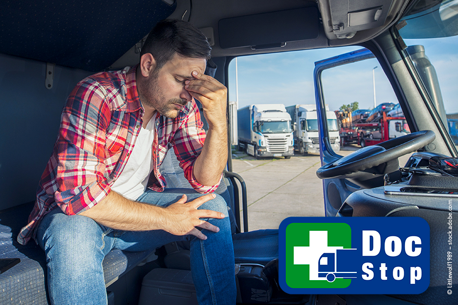 Erkrankt Ihr Fahrer auf einer Tour, helfen TIMOCOM und DocStop bei der Suche nach geeigneten Medizer*innen und Krankenhäusern.