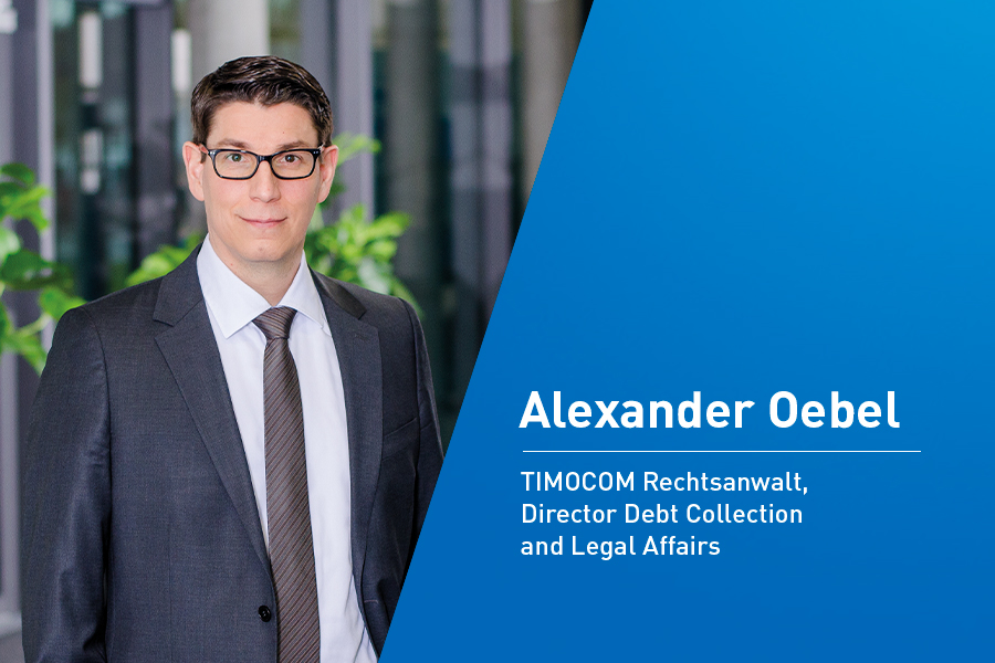 Interview Alexander Oebel, TIMOCOM Rechtsanwalt, Director Debt Collection & Legal Affairs