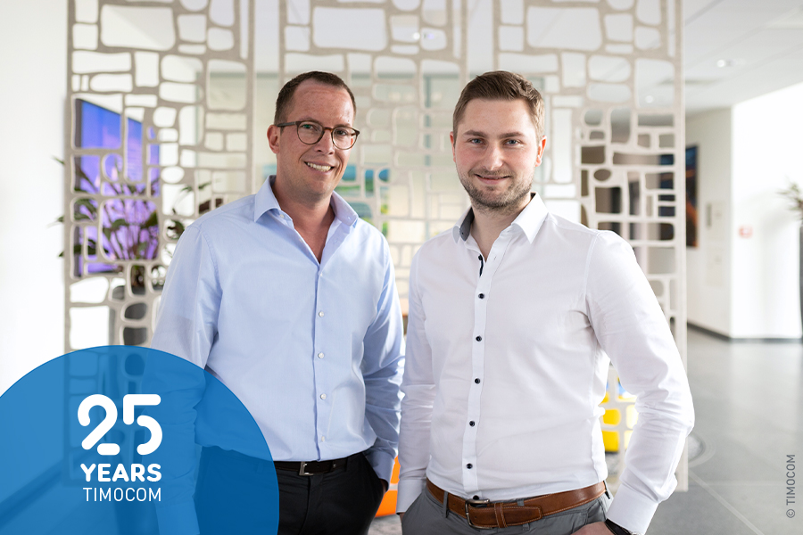 Sebastian Lehnen und Tim Thiermann führen das FreightTech-Unternehmen TIMOCOM.
