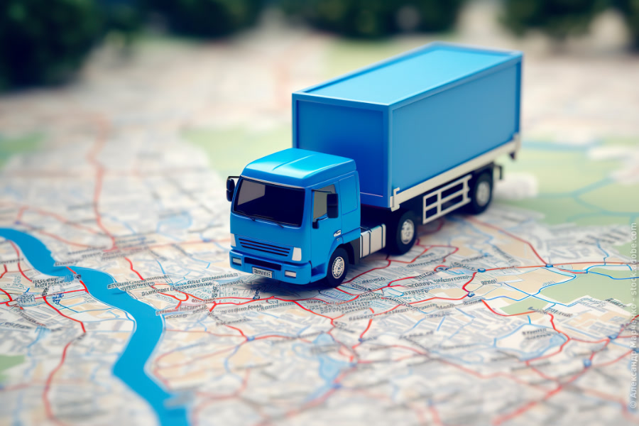 LKW auf Karte